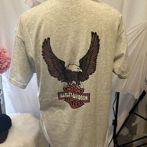 Harley Davidson light gray T-shirt unisex large